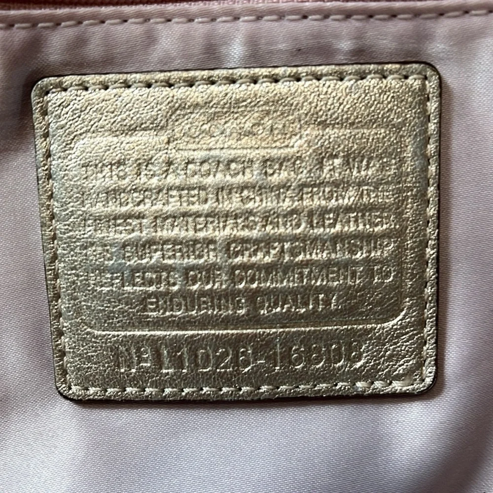 Coach  Kristen 16808 metallic pearl leather Shoulder bag  Satchel  Crossbody EUC